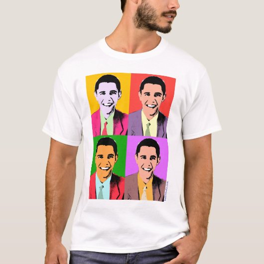 4x Barack Obama - T-shirt d'art de bruit (Devant)
