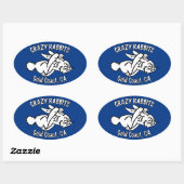 4x Crazy Rabbet or côte autocollant (Feuille)