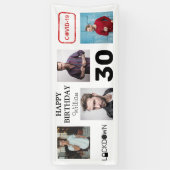 4x foto collage lockdown verjaardag spandoek (Verticaal)