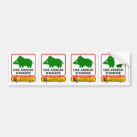 4x Klein STICKER AUTO - EEN VOORDELAARD