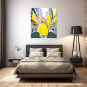 5万人達成に笑顔が溢れるJKアートパネル｜寿司娘 GenerativeAI Canvas Afdruk