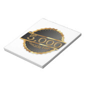 5000 VINDT GEOCACHING ACHIEVEMENT AWARD NOTITIEBLOK (Gedraaid)