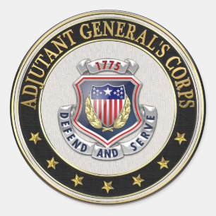 [500] AG Corps Regimental Insignia [3D] Ronde Sticker