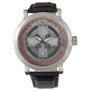 [500] Ancient Celtic Sacred Silver Knot Cross Horloge