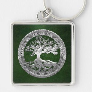 [500] Celtische boom of Life [Zilver] Sleutelhanger