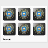 [500] CG: luitenant-commandant (LCDR) Vierkante Sticker (Vel)