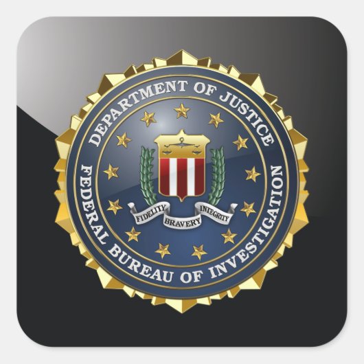 [500] FBI Special Edition Vierkante Sticker (Voorkant)