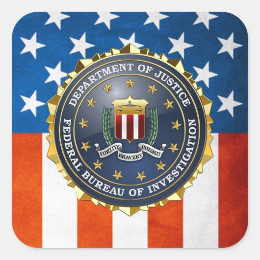 [500] FBI Special Edition Vierkante Sticker (Voorkant)