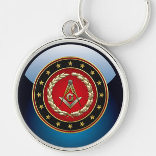 [500] Masonic Square and Compass [3rd Degree] Sleutelhanger