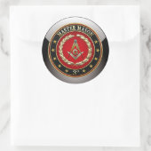 [500] Master Mason, derde graad [speciale editie] Ronde Sticker (Tas)