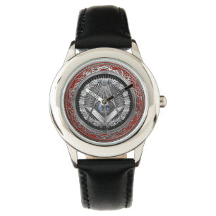 [500] Master Mason - Silver Square & Compass Horloge