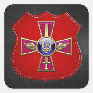 [500] Oekraïense luchtmacht Emblem Vierkante Sticker