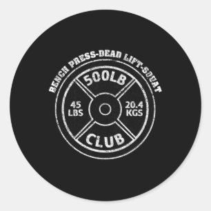 500 pond club Gym gewichtheffen Dead Lift Ben Ronde Sticker