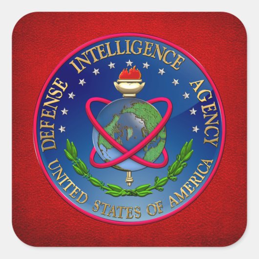 [500] Seal Intelligence Agency (DIA) Vierkante Sticker (Voorkant)
