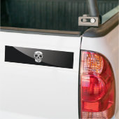 [500] Silver Human Skull. Bumpersticker (Op Truck)