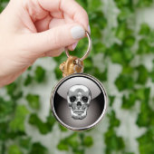 [500] Silver Human Skull. Sleutelhanger (Hand)