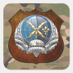 [500] SOWT-embleem Vierkante Sticker