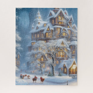 500 Stuk Kerstpuzzels - Feestelijk Kasteel Legpuzzel