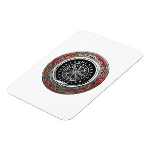 [500] Vegvisir - Viking Silver Magic Runass Magneet