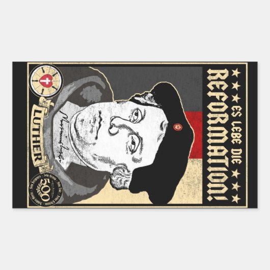 500e Jubileum Reformatie Luther 4pak Stickers (Voorkant)