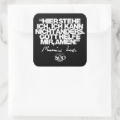 500e Jubileum Reformatie Luther Quote Sticker (Tas)