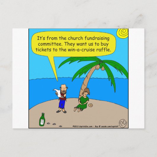 501 cartoon van de kabelgootsteen briefkaart (Voorkant)