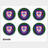 501e Infanteregelaar (Airborne) Flash Ronde Sticker (Vel)