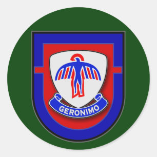 501e Infanterieregiment - 1e Bataljon Flash Ronde Sticker