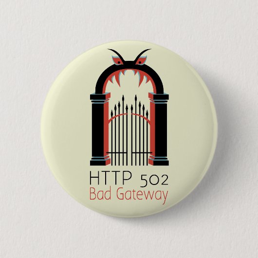 502 Bad Gateway Ronde Button 5,7 Cm (Voorkant)