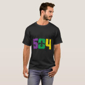 504 Area Code Pride Nola New Orleans Louisiana Mar T-shirt (Voorkant volledig)