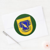 504e Infanterieregiment - 3d Bataljon Flash Ronde Sticker (Envelop)