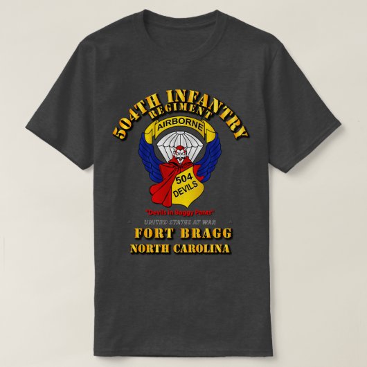504th Infantry Regiment Devils FBNC T-shirt (Design voorkant)