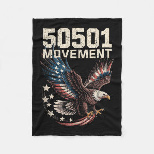 50501 Amerikaanse vlag in Flight Eagle met sterren Fleece Deken