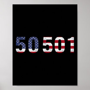 50501 Protest tegen Trump 50-protesten 50-staten Poster