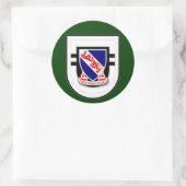 508e Infanterieregiment - 2d Bataljon Flash Ronde Sticker (Tas)