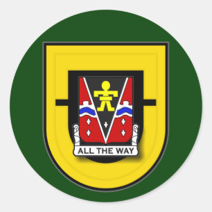 509th Infantry Regiment - 1st Battalion Flash Ronde Sticker