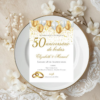 50.ª invitación kaart