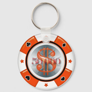 $50.000,00 poker Casino Gambling Chip Sleutelhanger