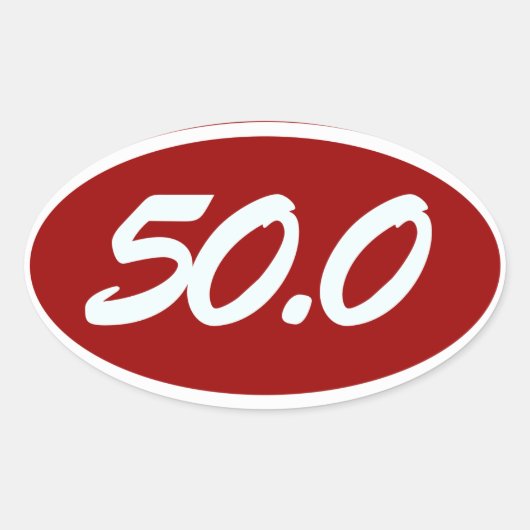 50.0 OVALE STICKER (Voorkant)