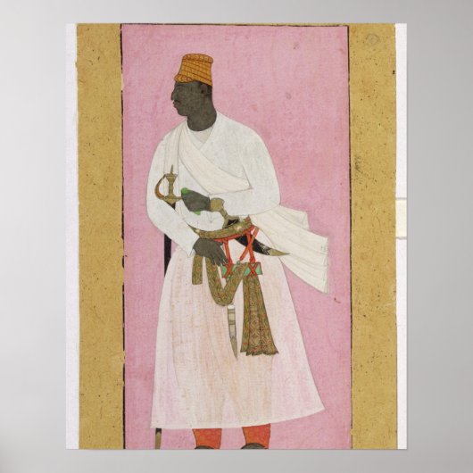 50.14/8 Portret van Malik Amber, in Deva ingeslote Poster (Voorkant)