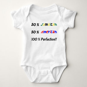 50/50 Jamaicaan en American mix Baby vest Romper