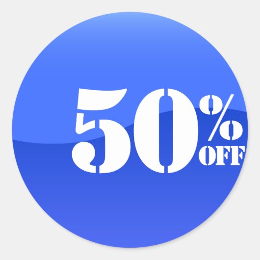 50% 50% korting op Sticker verkoop korting (Voorkant)
