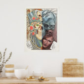 50/50 TATTOO ART repro Poster (Keuken)