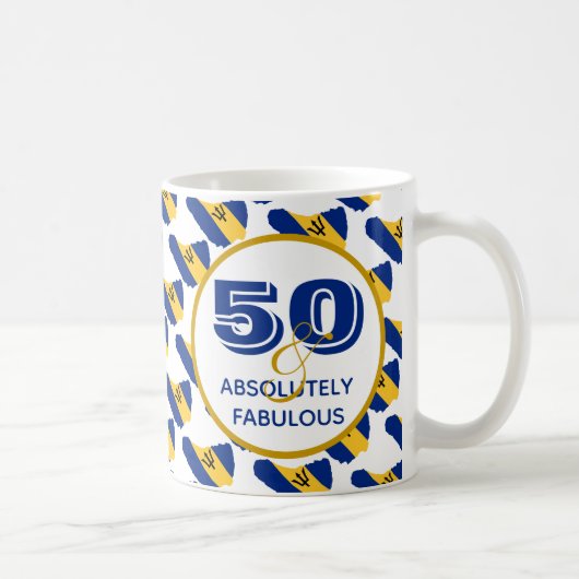50 & absoluut Fabulous BARBADOS Celebration Koffiemok (Rechts)