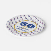 50 & absoluut Fabulous GREAT BRITAIN Celebration Papieren Bordje (Gekanteld)