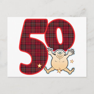 50 Age Star Man Briefkaart