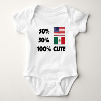 50% Amerikaan 50% Mexicaan 100% Cute Baby USA Mexi Romper