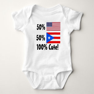 50% Amerikaan 50% Puerto Ricaan 100% Cute Romper