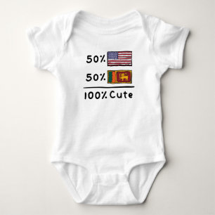 50% Amerikaan 50% Sri Lanka 100% klaagt Sri Lanka Romper