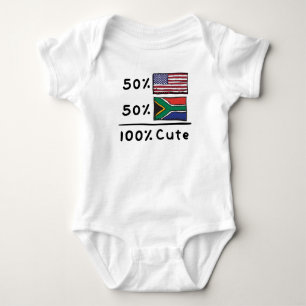 50% Amerikaan 50% Zuid-Afrikaans 100% Zuid-Afrika Romper